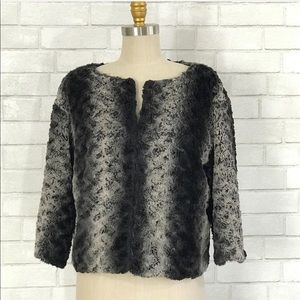 Adrienne Vittadini faux fur jacket size 10